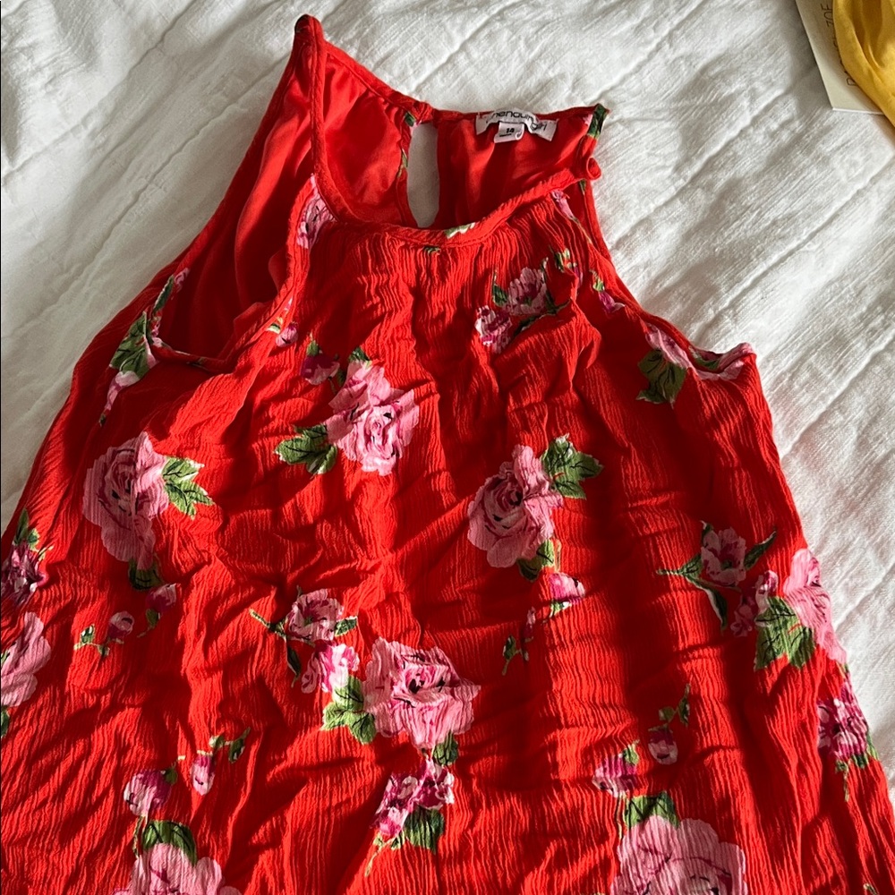 Chenault Red Floral Tank Top